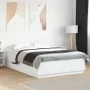Estructura de cama madera de ingeniería blanca 160x200 cm de vidaXL, Camas y somieres - Ref: Foro24-3209688, Precio: 157,28 €...