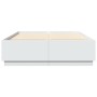 White engineered wood bed frame 160x200 cm by vidaXL, Beds and slatted bases - Ref: Foro24-3209688, Price: 159,21 €, Discount: %