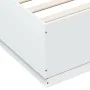 Estructura de cama madera de ingeniería blanca 160x200 cm de vidaXL, Camas y somieres - Ref: Foro24-3209688, Precio: 157,28 €...