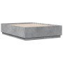 Betongrauer Bettrahmen aus Holzwerkstoff, 140 x 190 cm von vidaXL, Betten und Lattenroste - Ref: Foro24-3209733, Preis: 151,1...