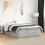 Concrete gray engineered wood bed frame 140x190cm by vidaXL, Beds and slatted bases - Ref: Foro24-3209733, Price: 149,31 €, D...