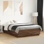 Bettgestell aus eichenbraunem Holzwerkstoff, 120 x 190 cm von vidaXL, Betten und Lattenroste - Ref: Foro24-3209750, Preis: 14...