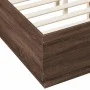 Bettgestell aus eichenbraunem Holzwerkstoff, 120 x 190 cm von vidaXL, Betten und Lattenroste - Ref: Foro24-3209750, Preis: 14...