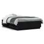 Black engineered wood bed frame 140x190 cm by vidaXL, Beds and slatted bases - Ref: Foro24-3209731, Price: 150,62 €, Discount: %
