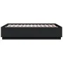 Black engineered wood bed frame 140x190 cm by vidaXL, Beds and slatted bases - Ref: Foro24-3209731, Price: 150,62 €, Discount: %