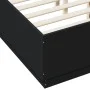 Black engineered wood bed frame 140x190 cm by vidaXL, Beds and slatted bases - Ref: Foro24-3209731, Price: 150,62 €, Discount: %