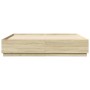 Sonoma oak engineered wood bed frame 180x200 cm by vidaXL, Beds and slatted bases - Ref: Foro24-3209683, Price: 161,37 €, Dis...