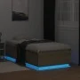 Estructura cama con luces LED madera roble Sonoma 75x190 cm de vidaXL, Camas y somieres - Ref: Foro24-3209669, Precio: 123,63...