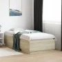 Estructura cama con luces LED madera roble Sonoma 75x190 cm de vidaXL, Camas y somieres - Ref: Foro24-3209669, Precio: 123,63...