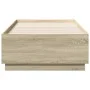 Estructura cama con luces LED madera roble Sonoma 75x190 cm de vidaXL, Camas y somieres - Ref: Foro24-3209669, Precio: 123,63...