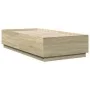 Estructura cama con luces LED madera roble Sonoma 75x190 cm de vidaXL, Camas y somieres - Ref: Foro24-3209669, Precio: 123,63...