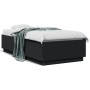 Estructura de cama madera de ingeniería negra 75x190 cm de vidaXL, Camas y somieres - Ref: Foro24-3209759, Precio: 110,42 €, ...