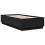 Estructura de cama madera de ingeniería negra 75x190 cm de vidaXL, Camas y somieres - Ref: Foro24-3209759, Precio: 110,42 €, ...