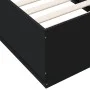 Schwarzer Bettrahmen aus Holzwerkstoff, 75 x 190 cm von vidaXL, Betten und Lattenroste - Ref: Foro24-3209759, Preis: 109,17 €...