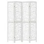 White Paulownia solid wood 4-panel dividing screen by vidaXL, Room dividers - Ref: Foro24-358739, Price: 118,45 €, Discount: %