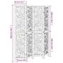 White Paulownia solid wood 4-panel dividing screen by vidaXL, Room dividers - Ref: Foro24-358739, Price: 118,45 €, Discount: %