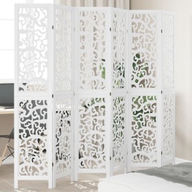 White Paulownia solid wood 6-panel dividing screen by vidaXL, Room dividers - Ref: Foro24-358747, Price: 181,26 €, Discount: %