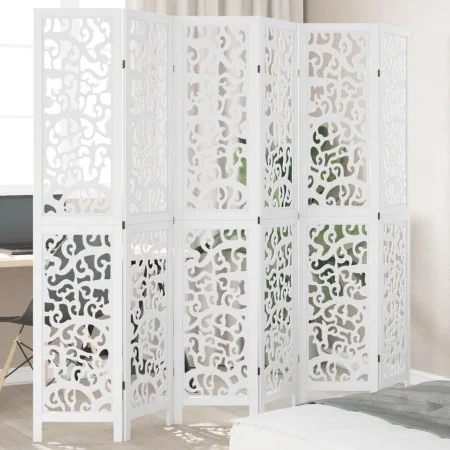 White Paulownia solid wood 6-panel dividing screen by vidaXL, Room dividers - Ref: Foro24-358747, Price: 177,88 €, Discount: %