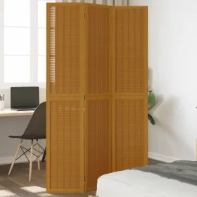 3-panel partition screen solid brown paulownia wood by vidaXL, Room dividers - Ref: Foro24-358815, Price: 96,16 €, Discount: %