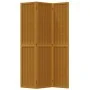 Biombo separador de 3 paneles madera maciza paulownia marrón de vidaXL, Divisores de ambientes - Ref: Foro24-358815, Precio: ...