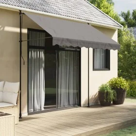 Toldo retráctil de tela y acero gris antracita 250x150 cm de vidaXL, Toldos - Ref: Foro24-368739, Precio: 93,62 €, Descuento: %