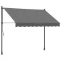 Toldo retráctil de tela y acero gris antracita 250x150 cm de vidaXL, Toldos - Ref: Foro24-368739, Precio: 100,61 €, Descuento: %