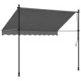 Toldo retráctil de tela y acero gris antracita 250x150 cm de vidaXL, Toldos - Ref: Foro24-368739, Precio: 100,61 €, Descuento: %