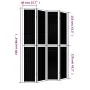 4-panel partition screen solid paulownia wood brown by vidaXL, Room dividers - Ref: Foro24-358820, Price: 129,14 €, Discount: %