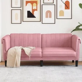 2-Sitzer-Sofa aus rosafarbenem Samt von vidaXL, Sofas - Ref: Foro24-372578, Preis: 281,99 €, Rabatt: %