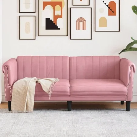 Pink velvet 2-seater sofa by vidaXL, Sofas - Ref: Foro24-372578, Price: 283,25 €, Discount: %