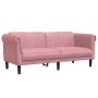 Sofá de 2 plazas terciopelo rosa