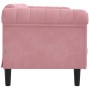 Sofá de 2 plazas terciopelo rosa