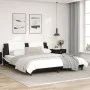 Bed frame with LED light PE leather black white 180x200 cm by vidaXL, Beds and slatted bases - Ref: Foro24-3214129, Price: 22...