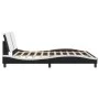Bed frame with LED light PE leather black white 180x200 cm by vidaXL, Beds and slatted bases - Ref: Foro24-3214129, Price: 22...
