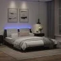 Bettgestell mit LED-Licht PE-Leder schwarz weiß 160x200 cm von vidaXL, Betten und Lattenroste - Ref: Foro24-3214122, Preis: 2...
