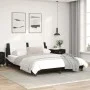 Estructura de cama con luz LED cuero PE negro blanco 160x200 cm de vidaXL, Camas y somieres - Ref: Foro24-3214122, Precio: 21...