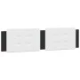 Bettgestell mit LED-Licht PE-Leder schwarz weiß 160x200 cm von vidaXL, Betten und Lattenroste - Ref: Foro24-3214122, Preis: 2...