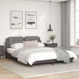 Bed frame with LED lights gray PE leather 160x200 cm by vidaXL, Beds and slatted bases - Ref: Foro24-3214120, Price: 219,64 €...