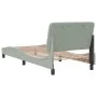 Light gray velvet bed frame with headboard 80x200 cm by vidaXL, Beds and slatted bases - Ref: Foro24-3207887, Price: 141,99 €...