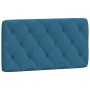 Bed frame with blue velvet headboard 100x200 cm by vidaXL, Beds and slatted bases - Ref: Foro24-3207909, Price: 151,18 €, Dis...