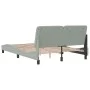 Estructura de cama con cabecero terciopelo gris claro 140x190cm de vidaXL, Camas y somieres - Ref: Foro24-3207923, Precio: 18...