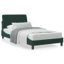 Estructura de cama luces LED terciopelo verde oscuro 100x200 cm de vidaXL, Camas y somieres - Ref: Foro24-3213840, Precio: 14...