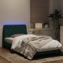 Estructura de cama luces LED terciopelo verde oscuro 100x200 cm de vidaXL, Camas y somieres - Ref: Foro24-3213840, Precio: 14...