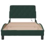 Estructura de cama luces LED terciopelo verde oscuro 100x200 cm de vidaXL, Camas y somieres - Ref: Foro24-3213840, Precio: 14...