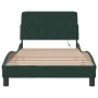 Estructura de cama luces LED terciopelo verde oscuro 100x200 cm de vidaXL, Camas y somieres - Ref: Foro24-3213840, Precio: 14...