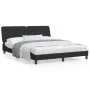 Estructura de cama con luces LED terciopelo negro 160x200 cm de vidaXL, Camas y somieres - Ref: Foro24-3213863, Precio: 239,5...