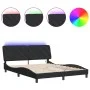 Estructura de cama con luces LED terciopelo negro 160x200 cm de vidaXL, Camas y somieres - Ref: Foro24-3213863, Precio: 239,5...