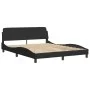 Estructura de cama con luces LED terciopelo negro 160x200 cm de vidaXL, Camas y somieres - Ref: Foro24-3213863, Precio: 239,5...