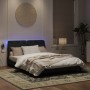 Estructura de cama con luces LED terciopelo negro 160x200 cm de vidaXL, Camas y somieres - Ref: Foro24-3213863, Precio: 238,5...