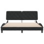 Estructura de cama con luces LED terciopelo negro 160x200 cm de vidaXL, Camas y somieres - Ref: Foro24-3213863, Precio: 238,5...